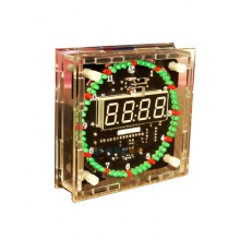 电子时钟diy套件5v电路板制作散件组装光控51单片机闹钟实训元件